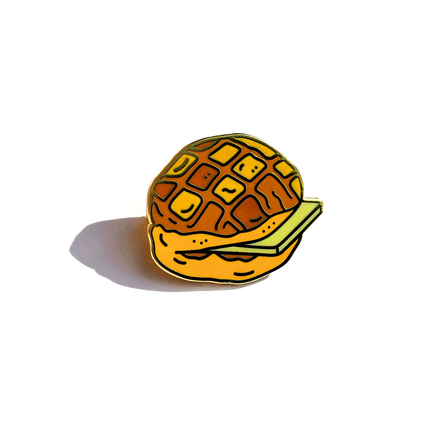 Pineapple Bun - Enamel Pin + Keychain