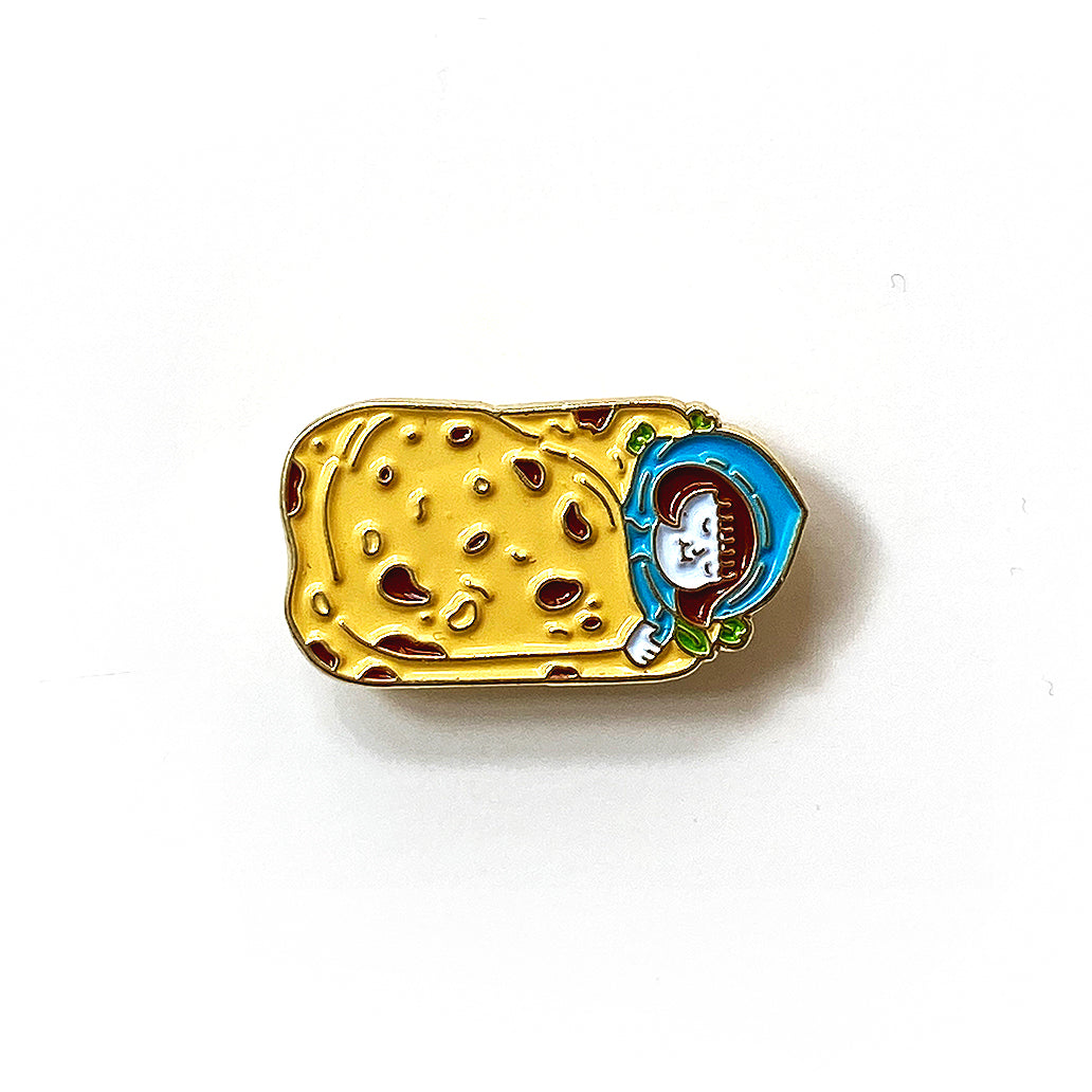 Human Burrito Enamel Pin