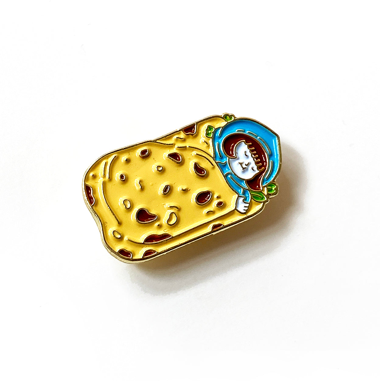 Human Burrito Enamel Pin