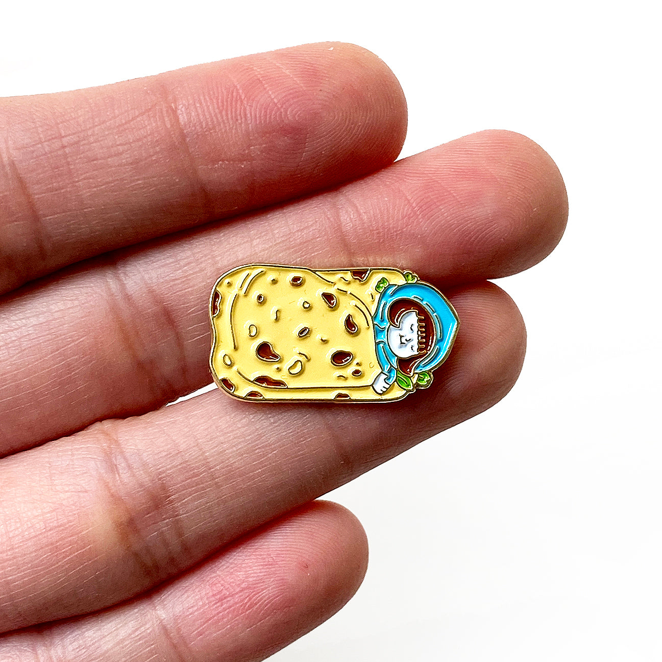 Human Burrito Enamel Pin