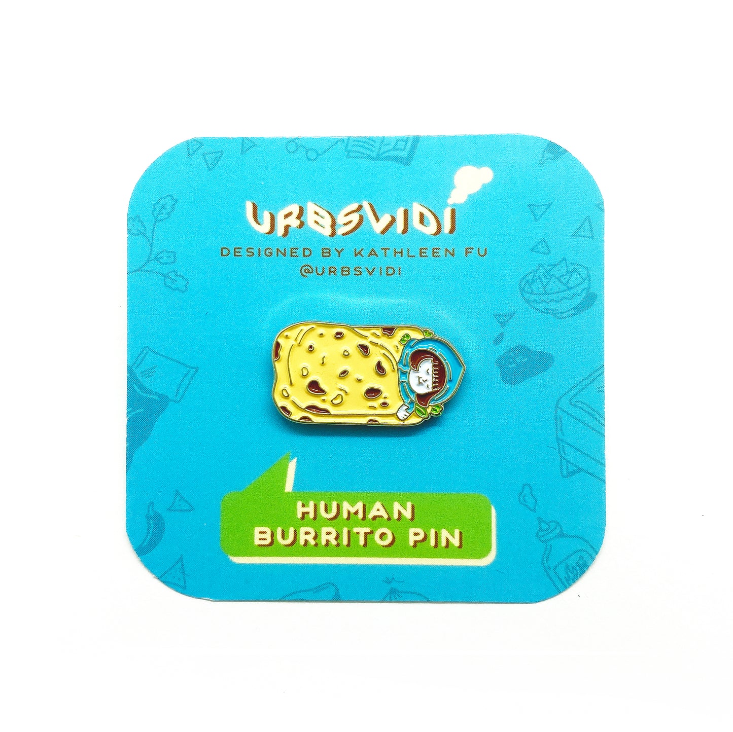 Human Burrito Enamel Pin
