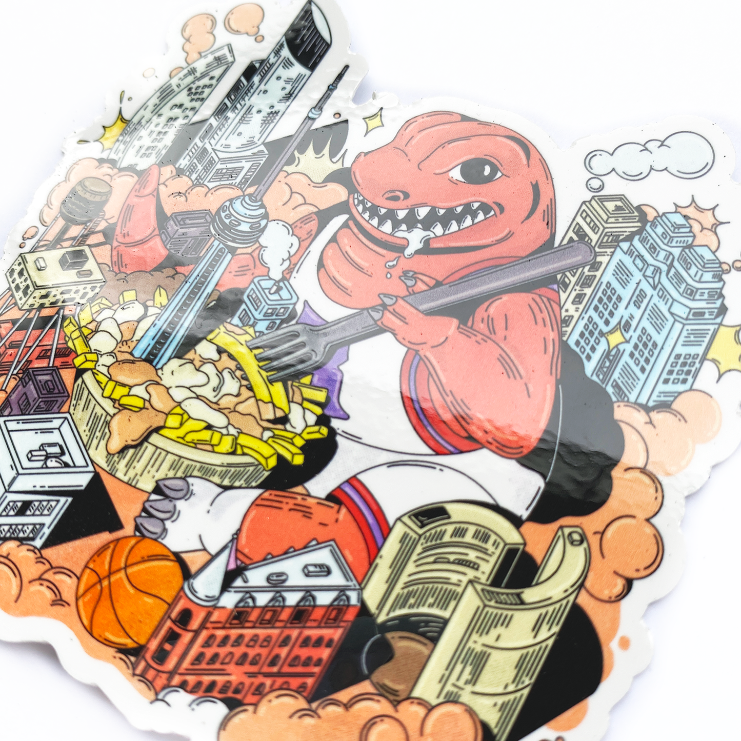 Red Dino (Toronto Raptors) | Glossy Vinyl Sticker