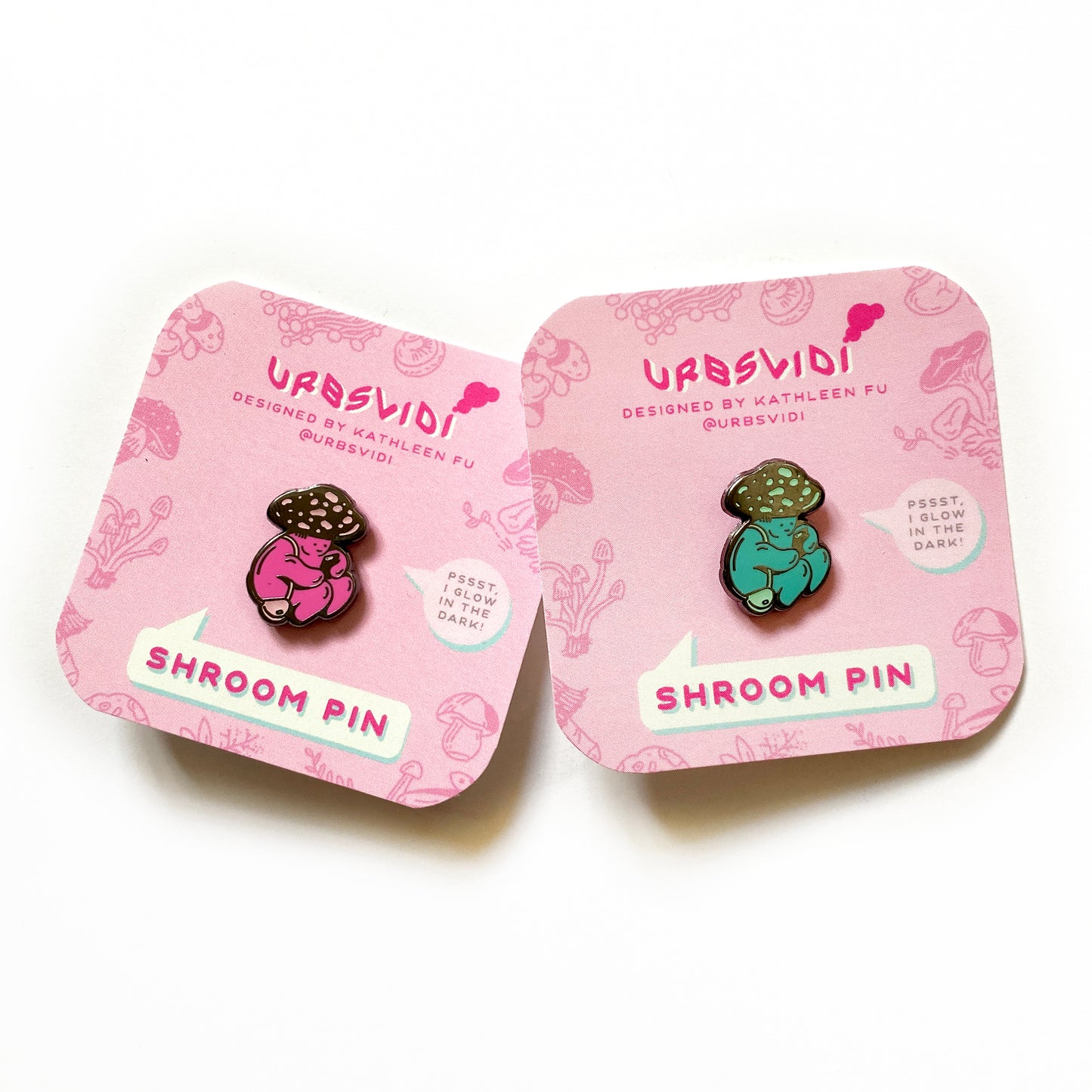 Shroom Pin - Glow in the Dark Enamel Pin
