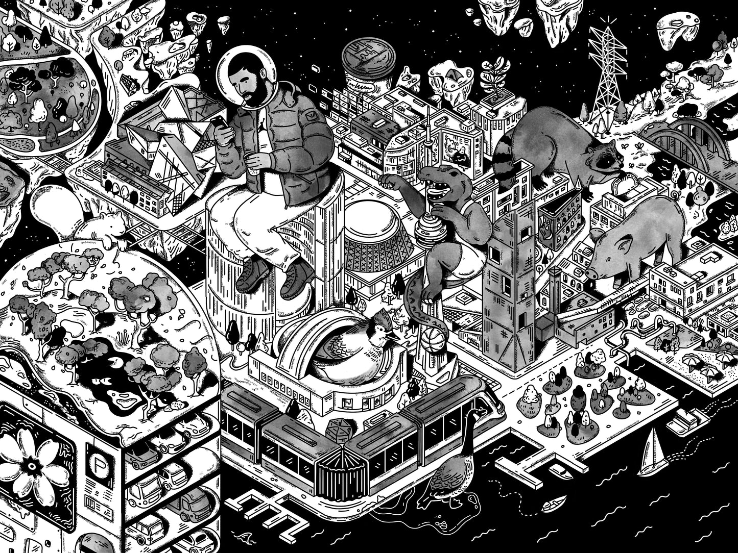 Space Age | Toronto Art Print