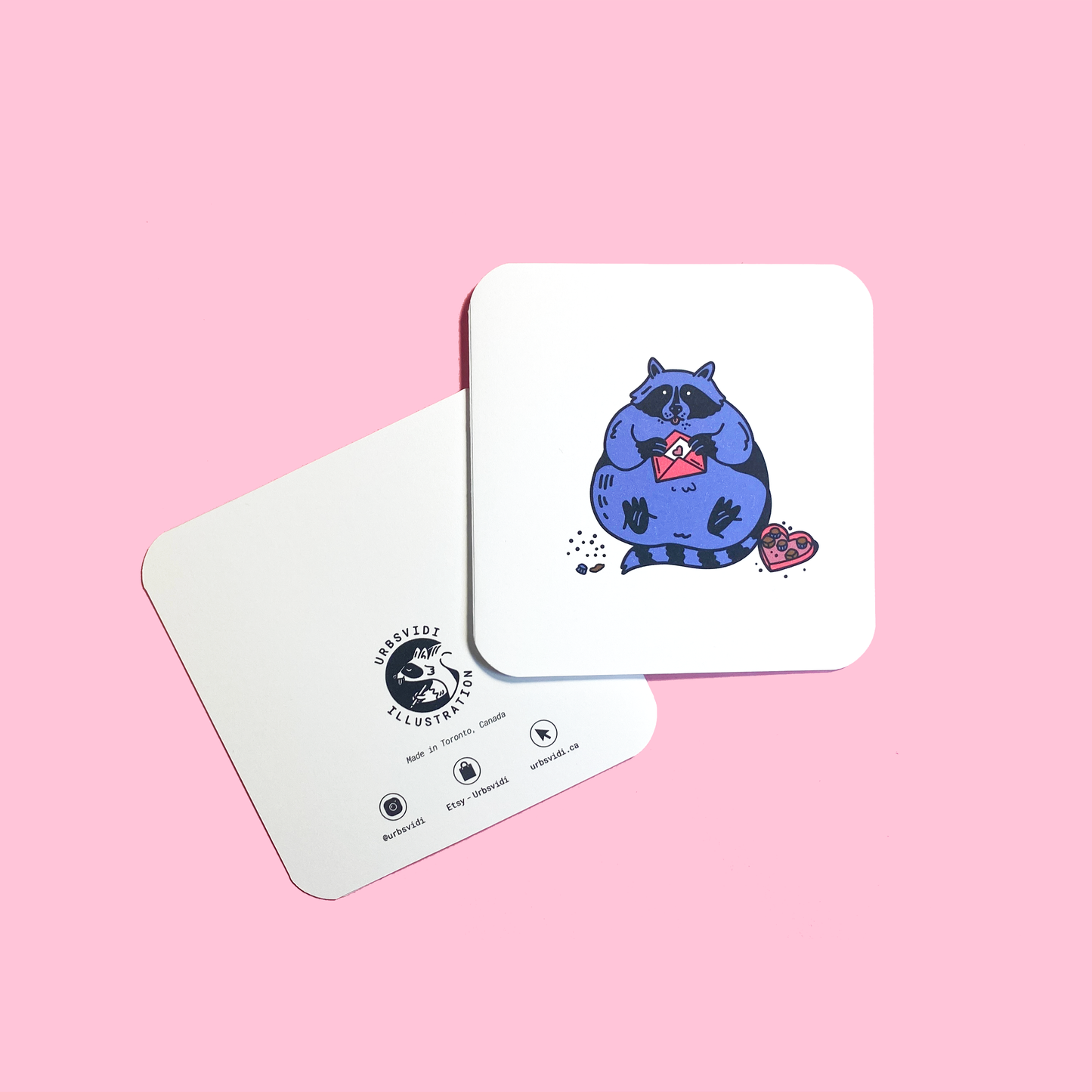 Fat Raccoon | Valentines Day Card