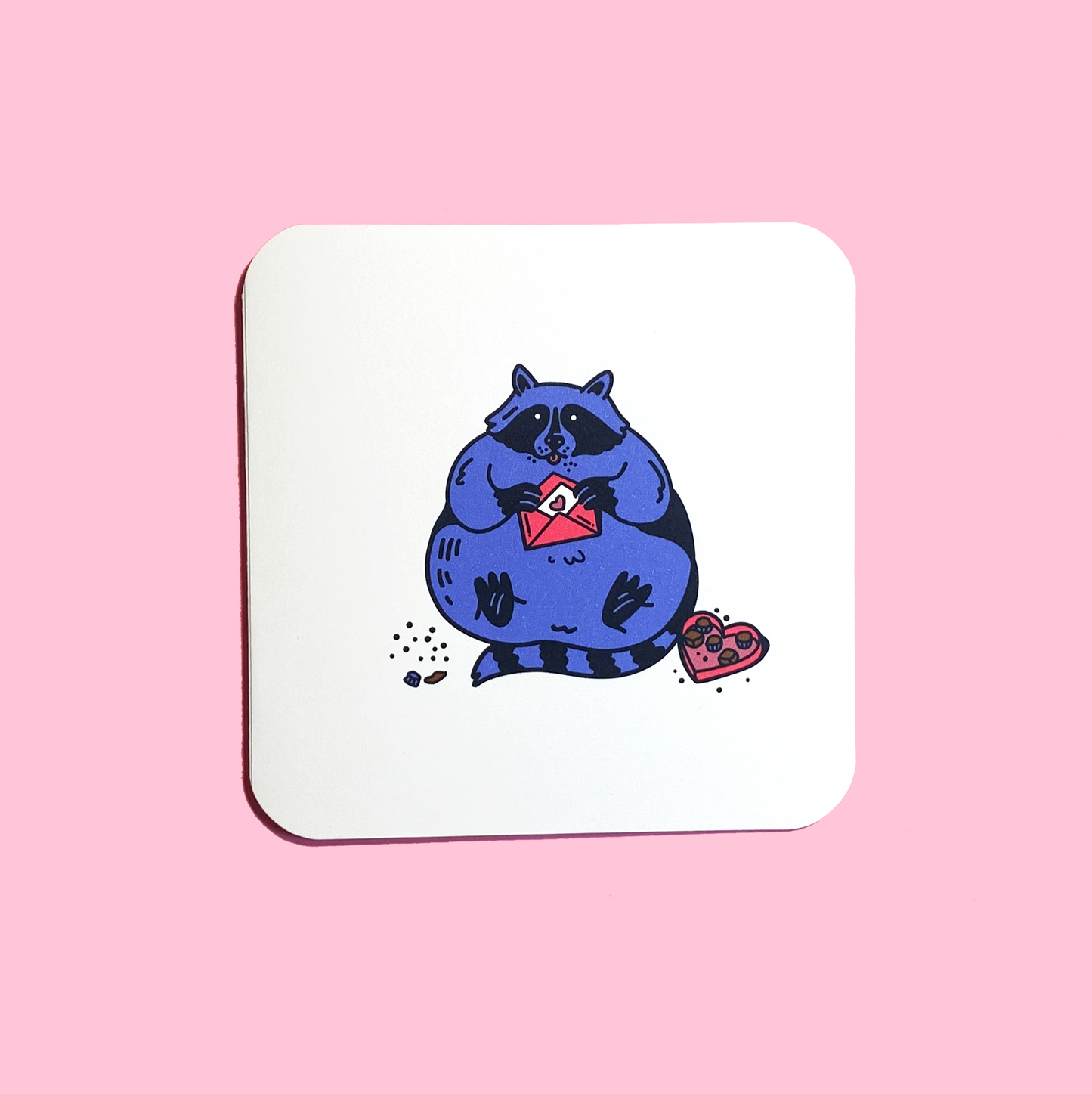 Fat Raccoon | Valentines Day Card