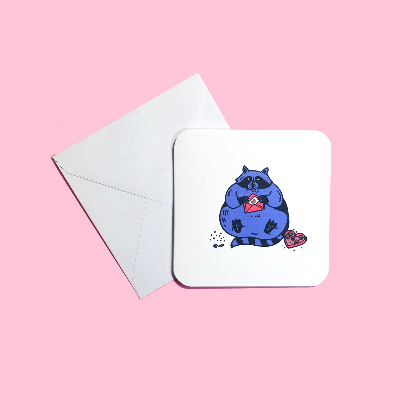 Fat Raccoon | Valentines Day Card