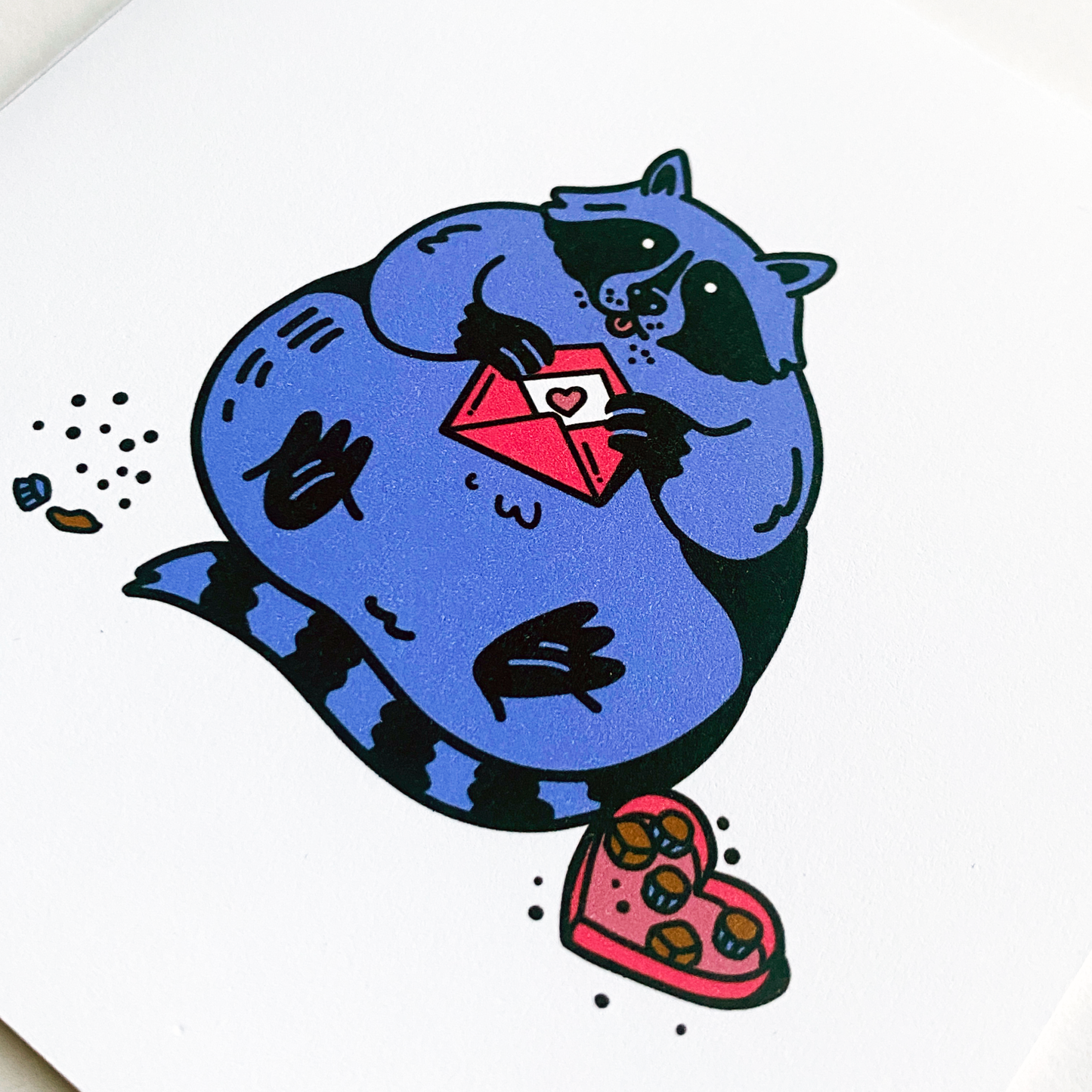 Fat Raccoon | Valentines Day Card