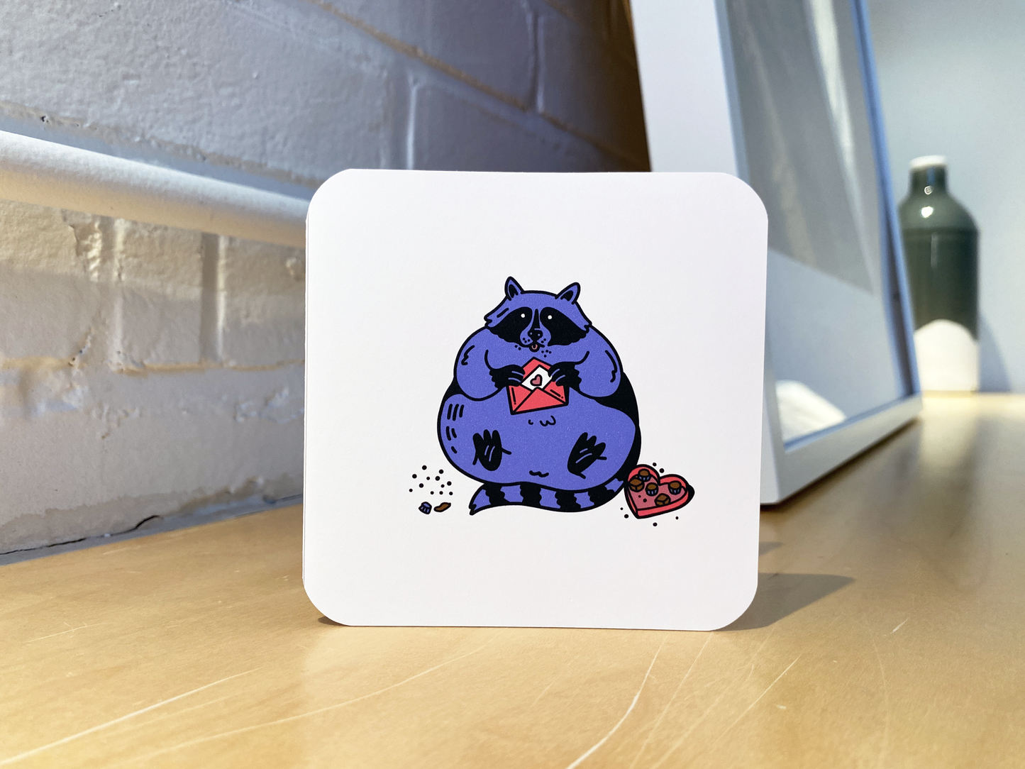 Fat Raccoon | Valentines Day Card
