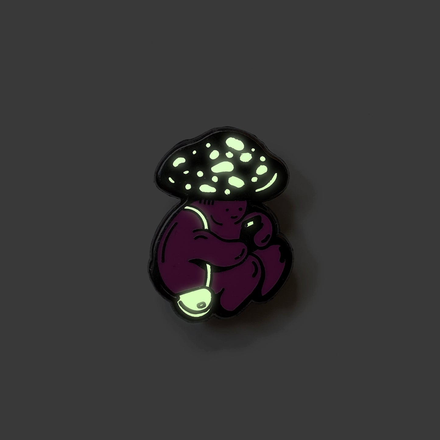 Shroom Pin - Glow in the Dark Enamel Pin
