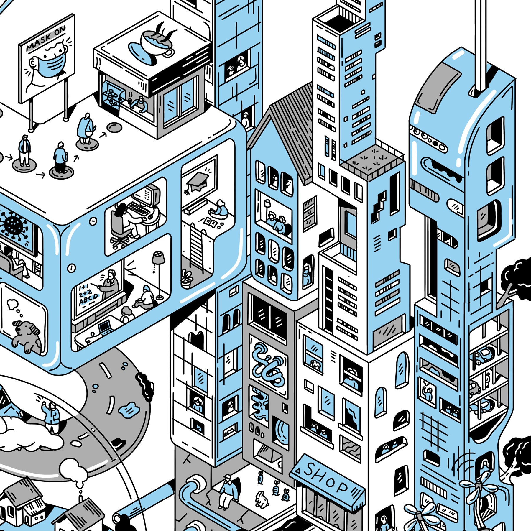 Future Cities | Illustrated Art Print