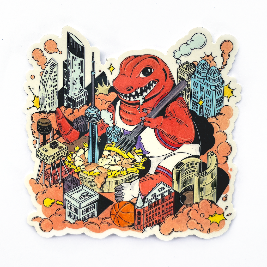 Red Dino (Toronto Raptors) | Glossy Vinyl Sticker