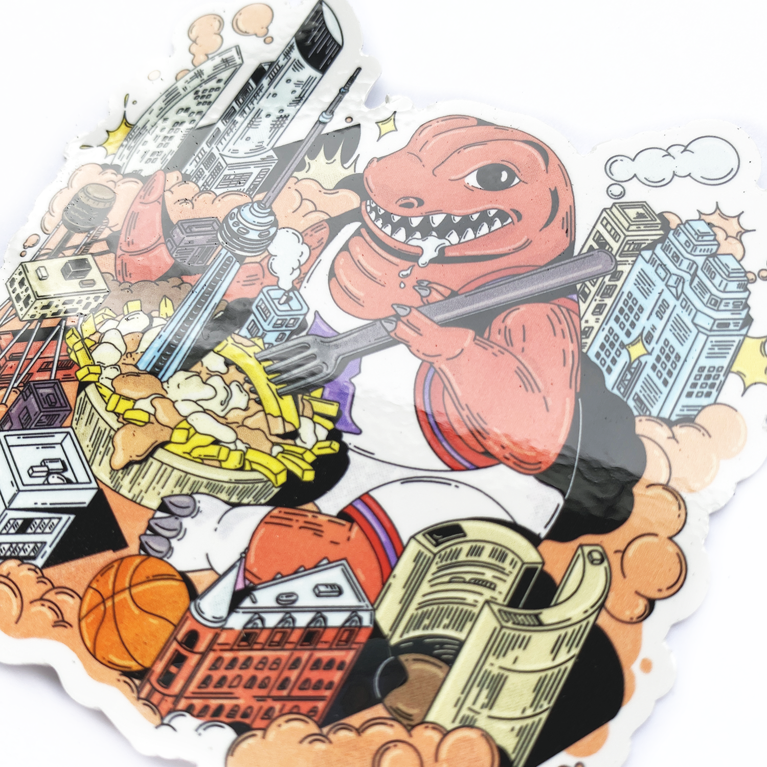 Red Dino (Toronto Raptors) | Glossy Vinyl Sticker